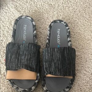 Hey Dude Kids Black Slide Sandals